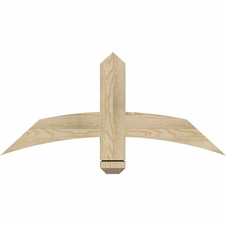 Ekena Millwork Bellingham Rough Sawn Timber Gable Bracket, Douglas Fir, 36"W x 16"H x 2"D x 4"F, 11/12 Pitch GBW036X16X0204BEL00RDF